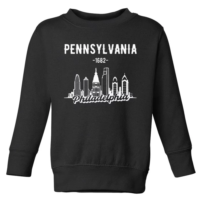 Philadelphia Pennsylvania Skyline Toddler Sweatshirt