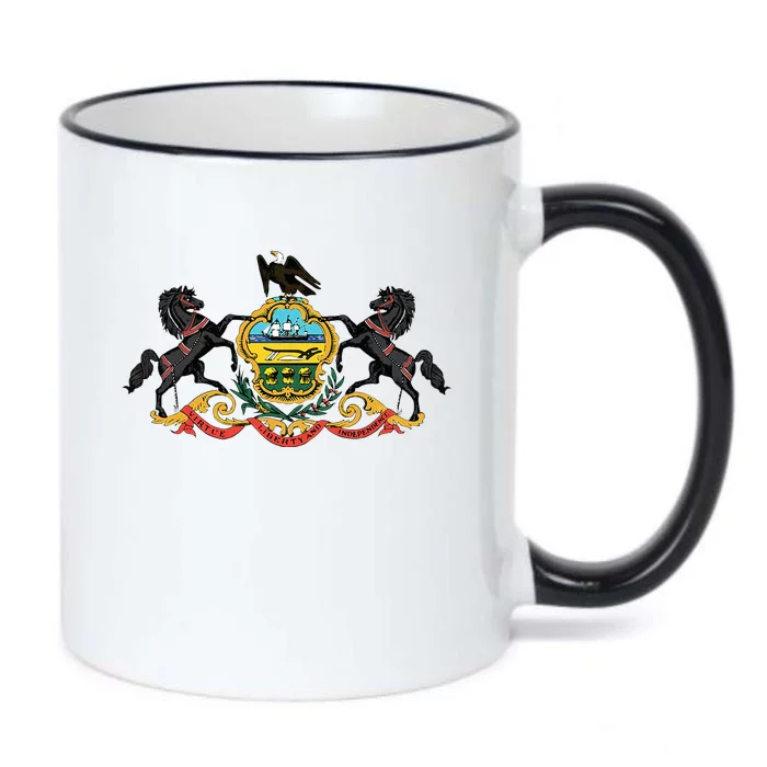 Pennsylvania Pa State Flag Usa Black Color Changing Mug