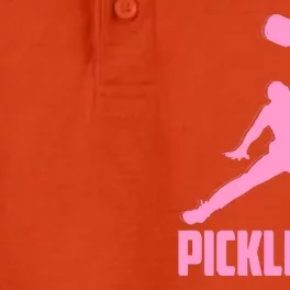 Pink Pickleball Sports Logo Dry Zone Grid Performance Polo