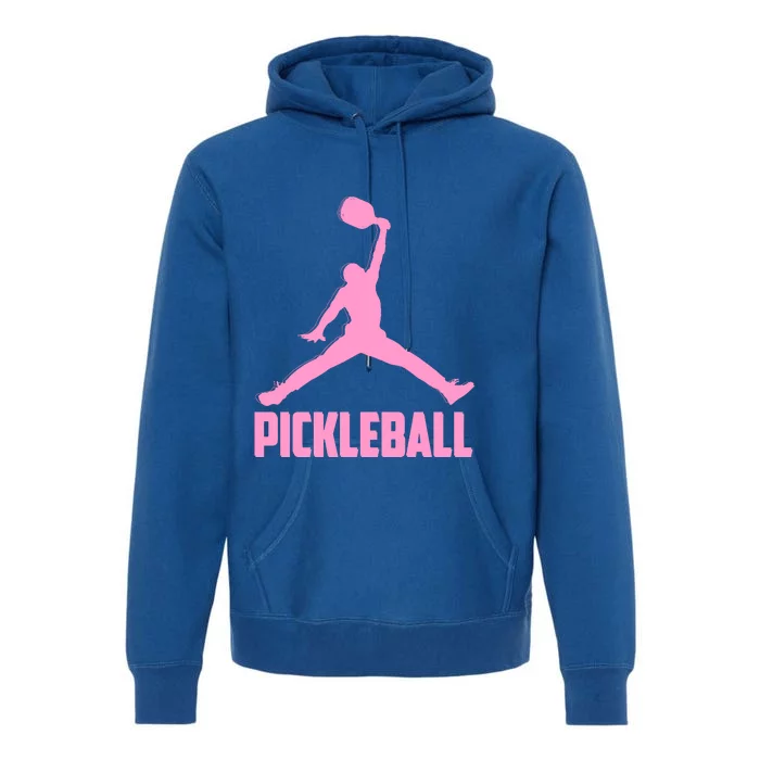 Pink Pickleball Sports Logo Premium Hoodie