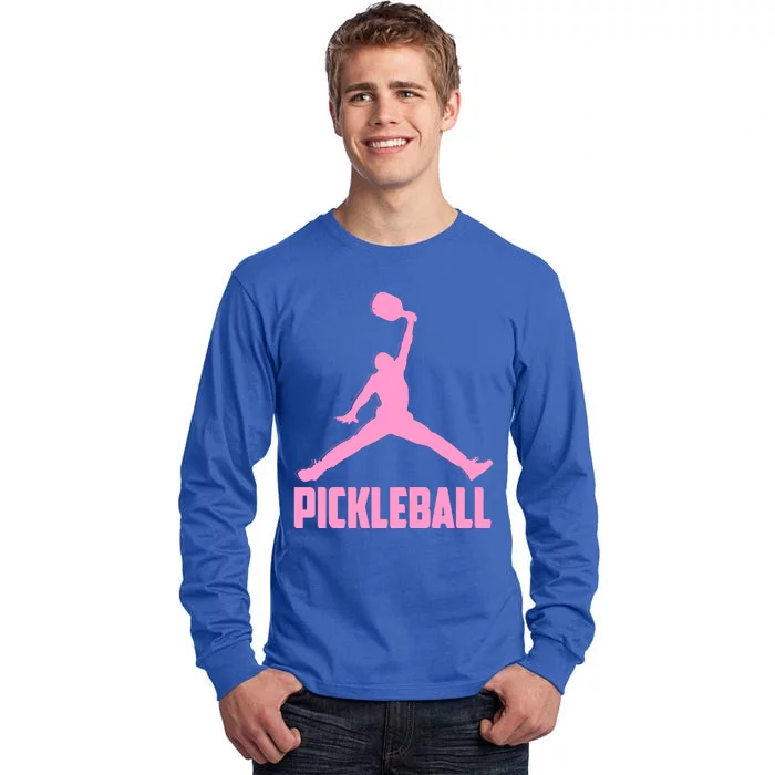 Pink Pickleball Sports Logo Tall Long Sleeve T-Shirt