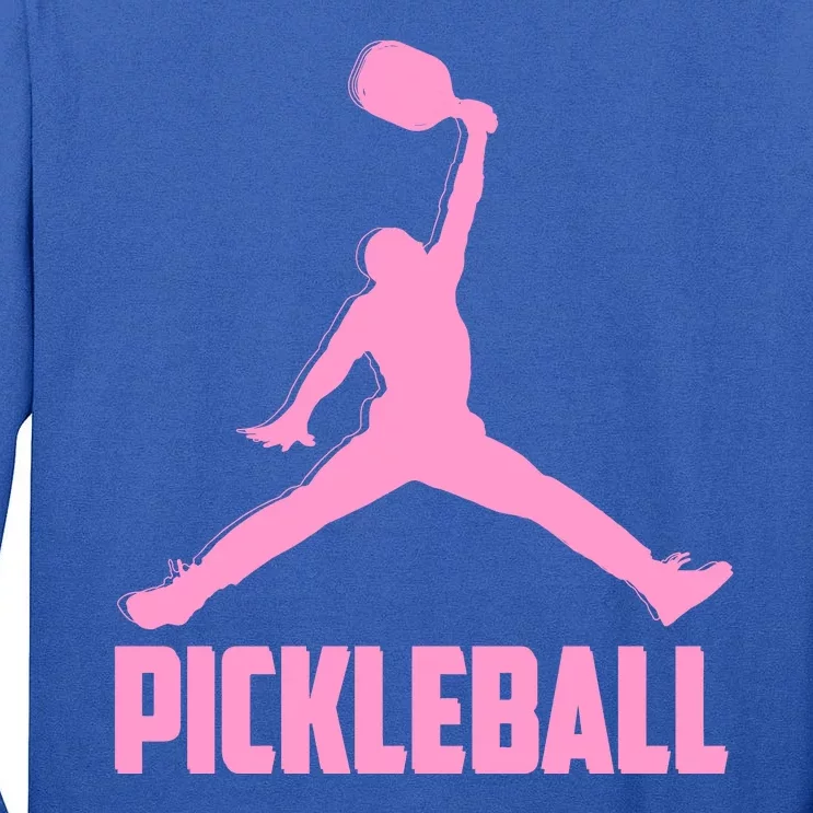 Pink Pickleball Sports Logo Tall Long Sleeve T-Shirt