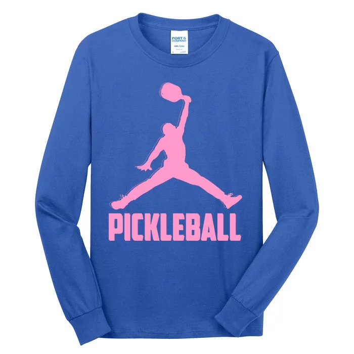 Pink Pickleball Sports Logo Tall Long Sleeve T-Shirt