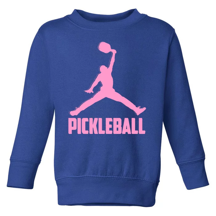 Pink Pickleball Sports Logo Toddler Sweatshirt