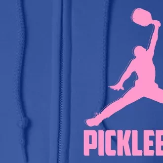 Pink Pickleball Sports Logo Full Zip Hoodie