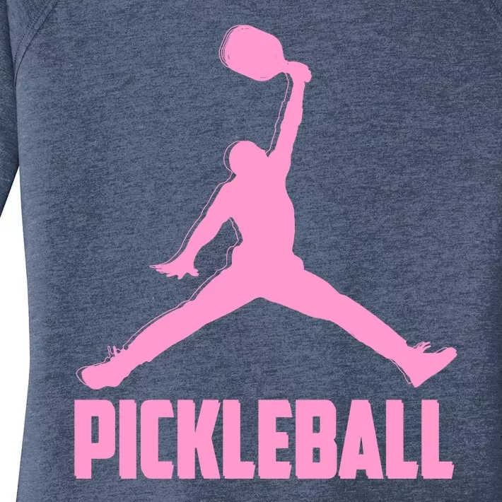 Pink Pickleball Sports Logo Women's Perfect Tri Tunic Long Sleeve Shirt