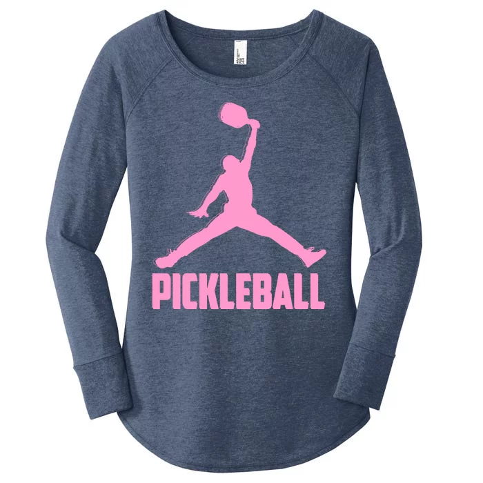 Pink Pickleball Sports Logo Women's Perfect Tri Tunic Long Sleeve Shirt