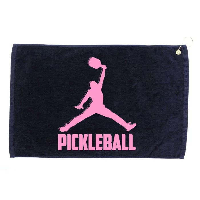 Pink Pickleball Sports Logo Grommeted Golf Towel