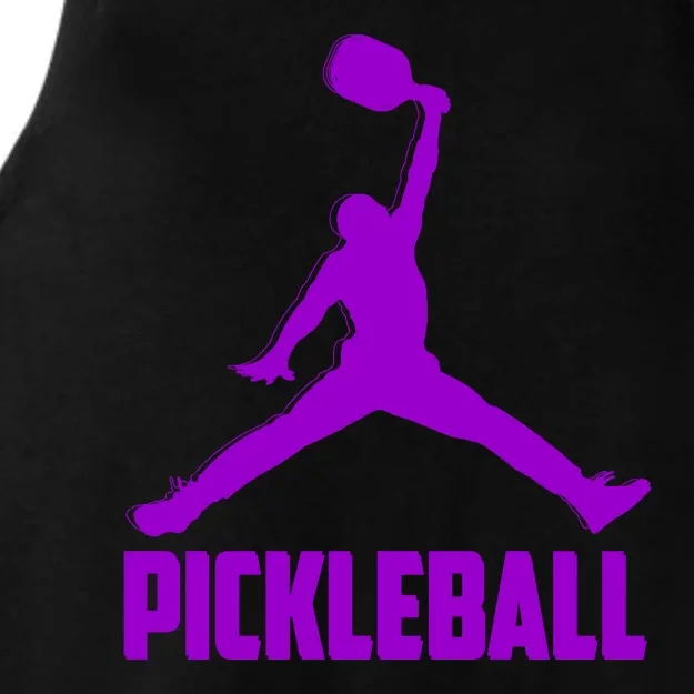 Purple Pickleball Sports Logo Ladies Tri-Blend Wicking Tank