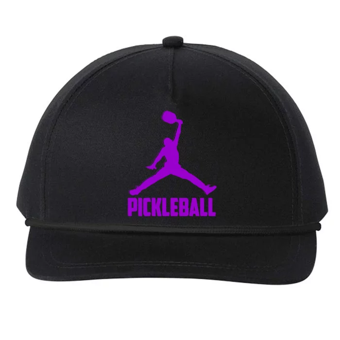 Purple Pickleball Sports Logo Snapback Five-Panel Rope Hat