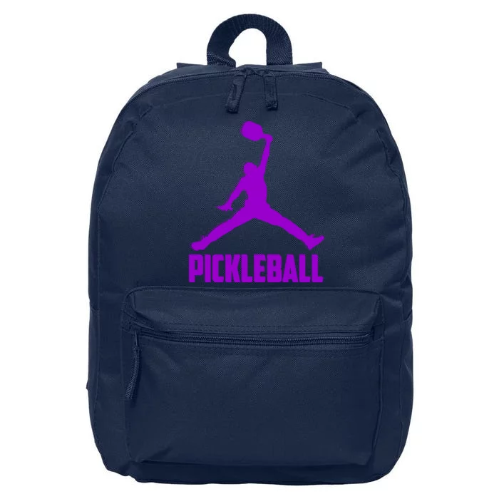 Purple Pickleball Sports Logo 16 in Basic Backpack