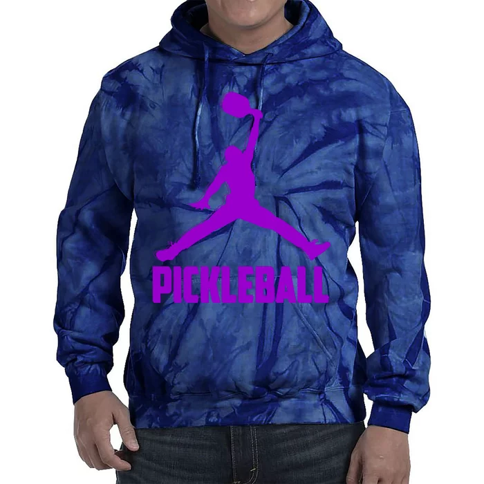 Purple Pickleball Sports Logo Tie Dye Hoodie