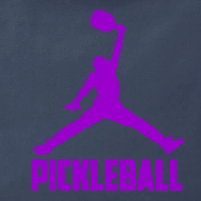 Purple Pickleball Sports Logo Zip Tote Bag