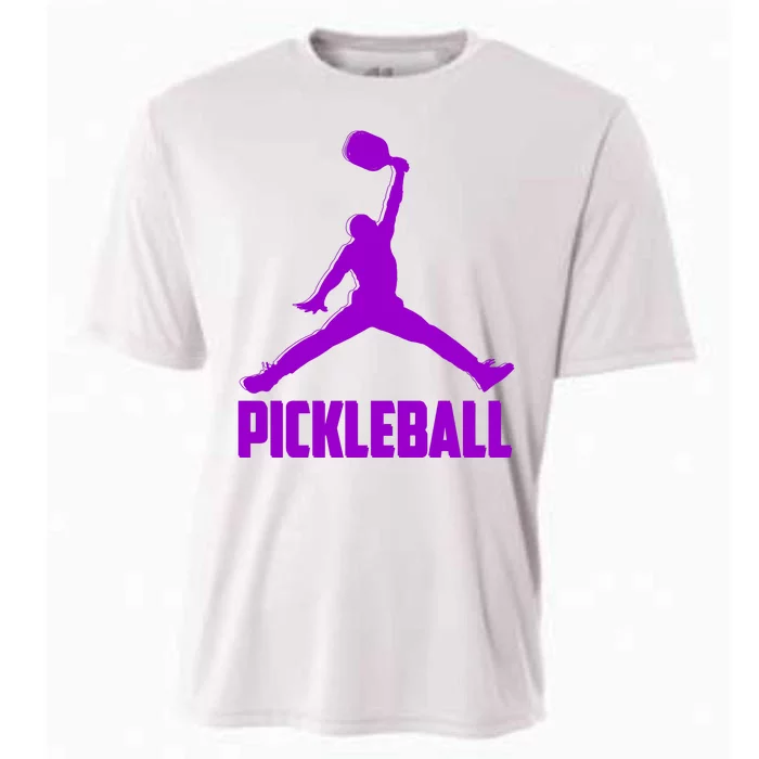 Purple Pickleball Sports Logo Cooling Performance Crew T-Shirt