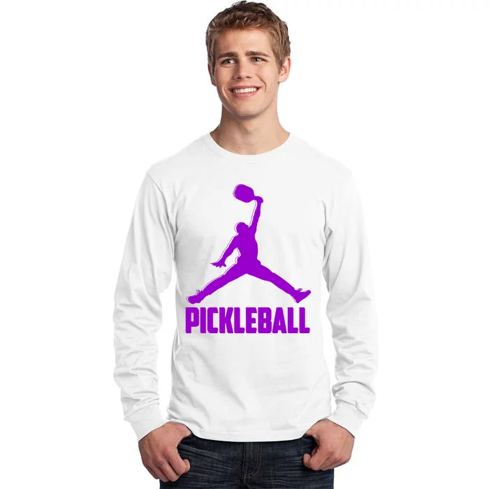 Purple Pickleball Sports Logo Tall Long Sleeve T-Shirt