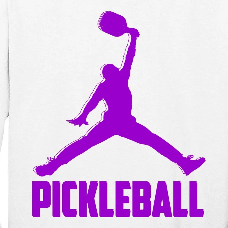 Purple Pickleball Sports Logo Tall Long Sleeve T-Shirt