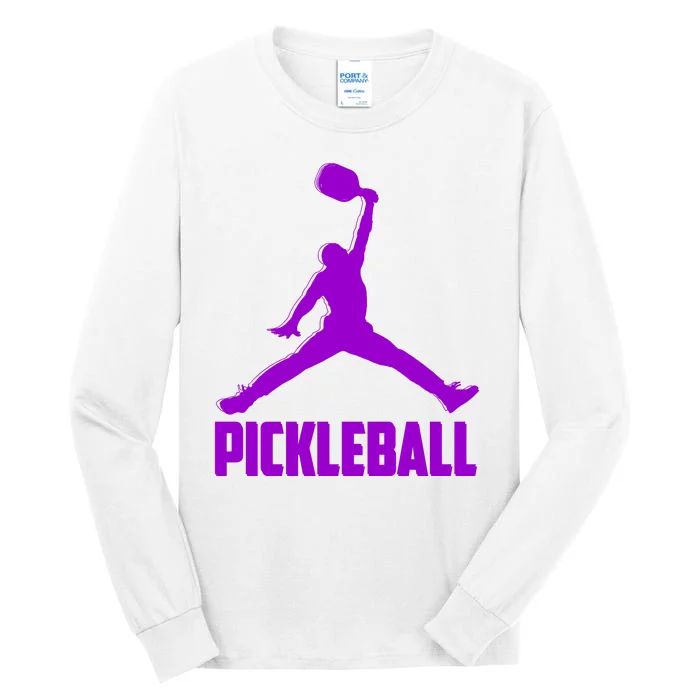 Purple Pickleball Sports Logo Tall Long Sleeve T-Shirt