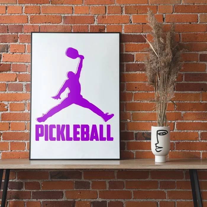 Purple Pickleball Sports Logo Poster