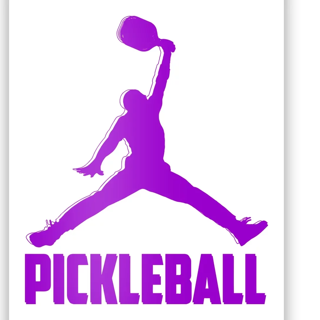 Purple Pickleball Sports Logo Poster