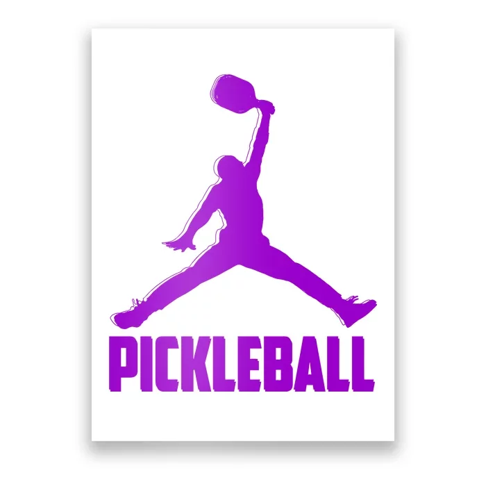 Purple Pickleball Sports Logo Poster