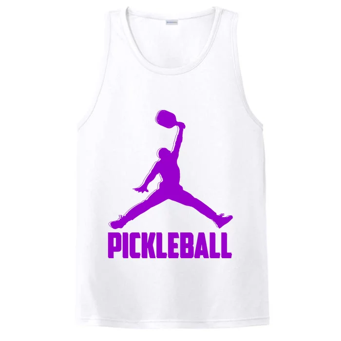 Purple Pickleball Sports Logo Performance Tank