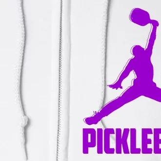 Purple Pickleball Sports Logo Full Zip Hoodie