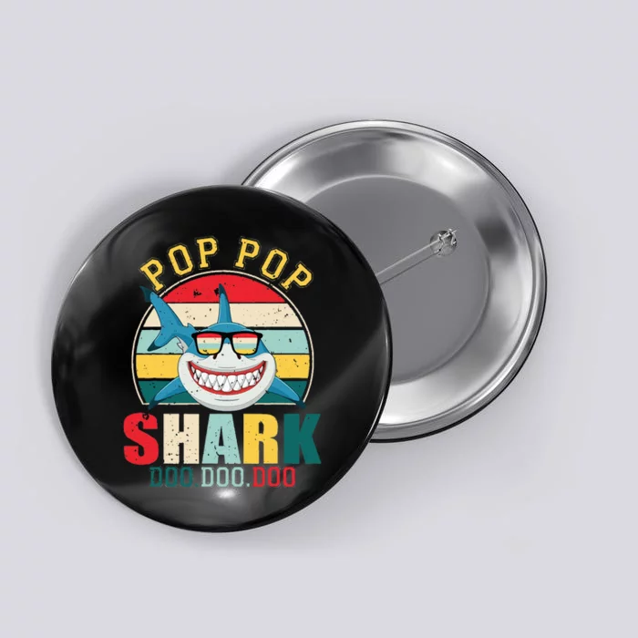 Pop Pop Shark Father's Day For Pop Pop Button