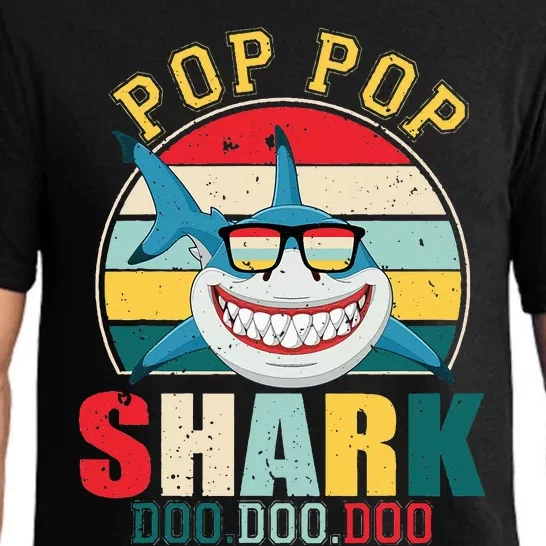 Pop Pop Shark Father's Day For Pop Pop Pajama Set