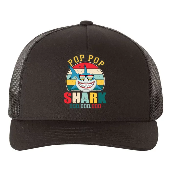 Pop Pop Shark Shirt Father's Day For Pop Pop Yupoong Adult 5-Panel Trucker Hat