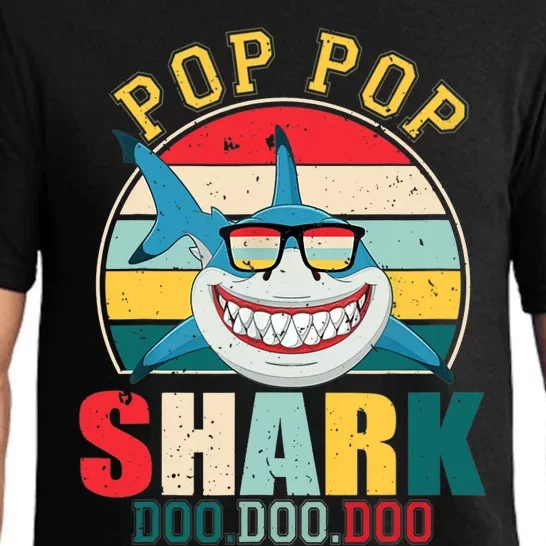 Pop Pop Shark Shirt Father's Day For Pop Pop Pajama Set