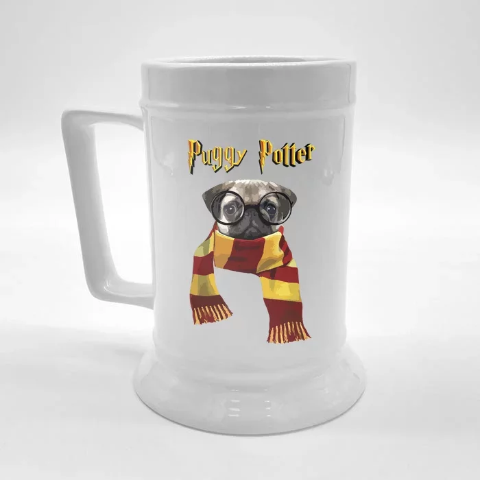 Puggy Potter Shirts Pug Lover Pug Tee Funny Pug Front & Back Beer Stein