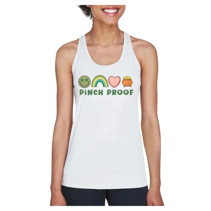 Pinch Proof St Patricks Day Women's Racerback Tank