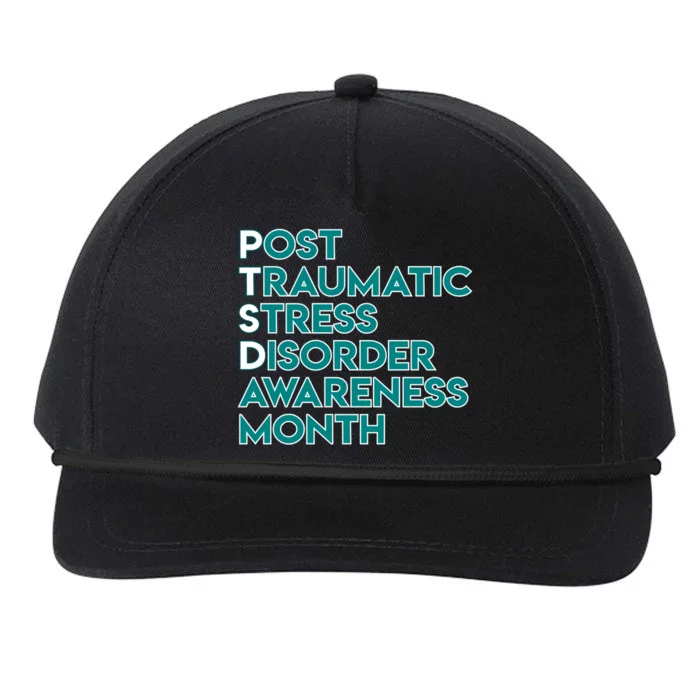 Ptsd Postgifttraumatic Stress Disorder Awareness Month Gift Snapback Five-Panel Rope Hat