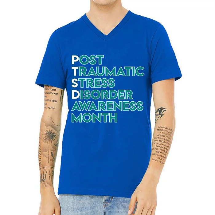 Ptsd Postgifttraumatic Stress Disorder Awareness Month Gift V-Neck T-Shirt