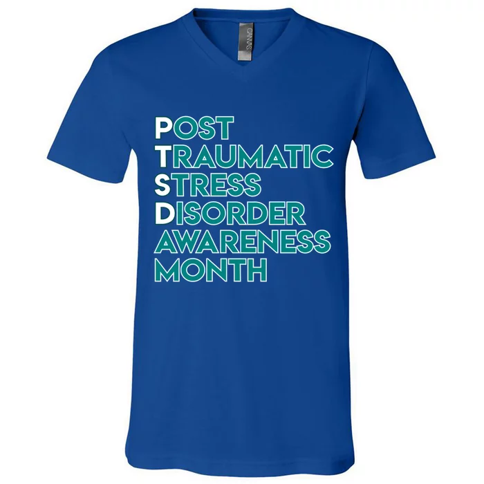 Ptsd Postgifttraumatic Stress Disorder Awareness Month Gift V-Neck T-Shirt