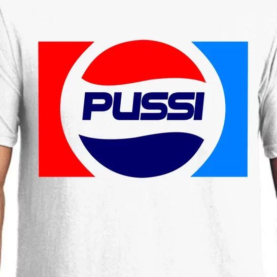 Pussi Parody Spoof Logo Offensive Pajama Set