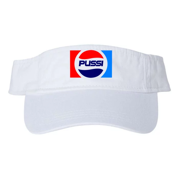 Pussi Parody Spoof Logo Offensive Valucap Bio-Washed Visor