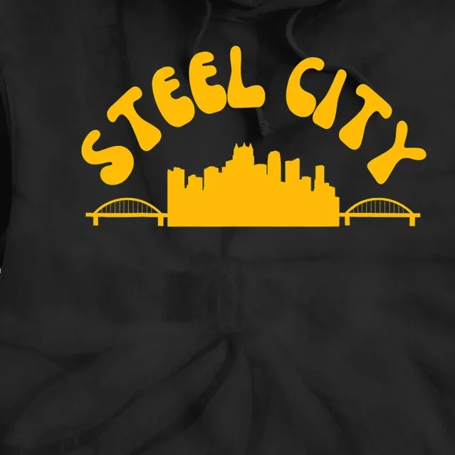 Pittsburgh Pennsylvania Sl City Skyline Bridges Retro Tie Dye Hoodie