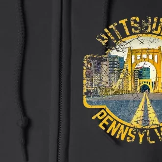 Pittsburgh Pennsylvania Sl City Skyline Photography 412 Full Zip Hoodie