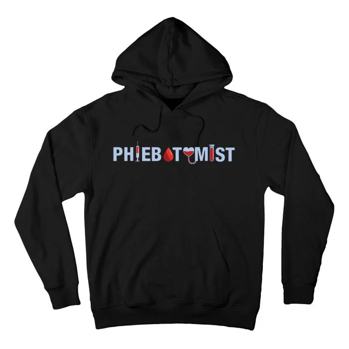 Phlebotomy Phlebotomist Syringe Blood Donor Vein Health Gift Tall Hoodie