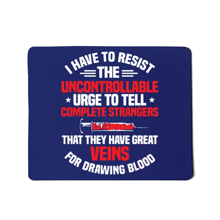 Phlebotomy Phlebotomist Syringe Needle Medical Technician Mousepad