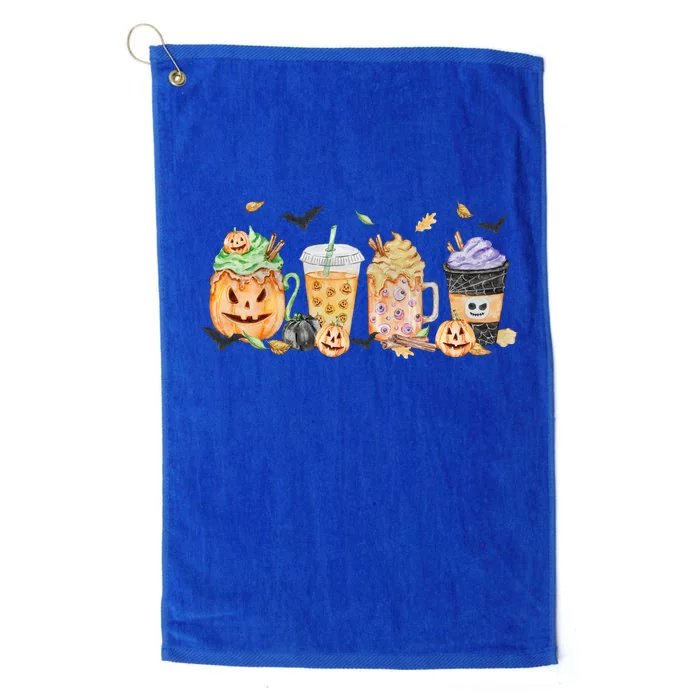 Plaid Pumpkin Spice Hello Fall Autumn Thanksgiving Platinum Collection Golf Towel