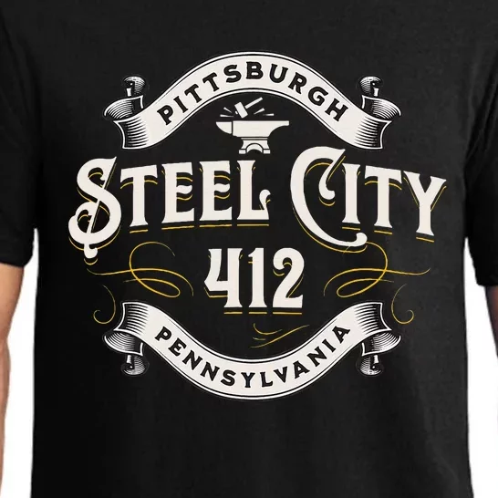 Pittsburgh Pennsylvania Steel City 412 Home Pajama Set