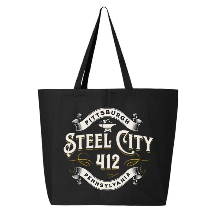 Pittsburgh Pennsylvania Steel City 412 Home 25L Jumbo Tote