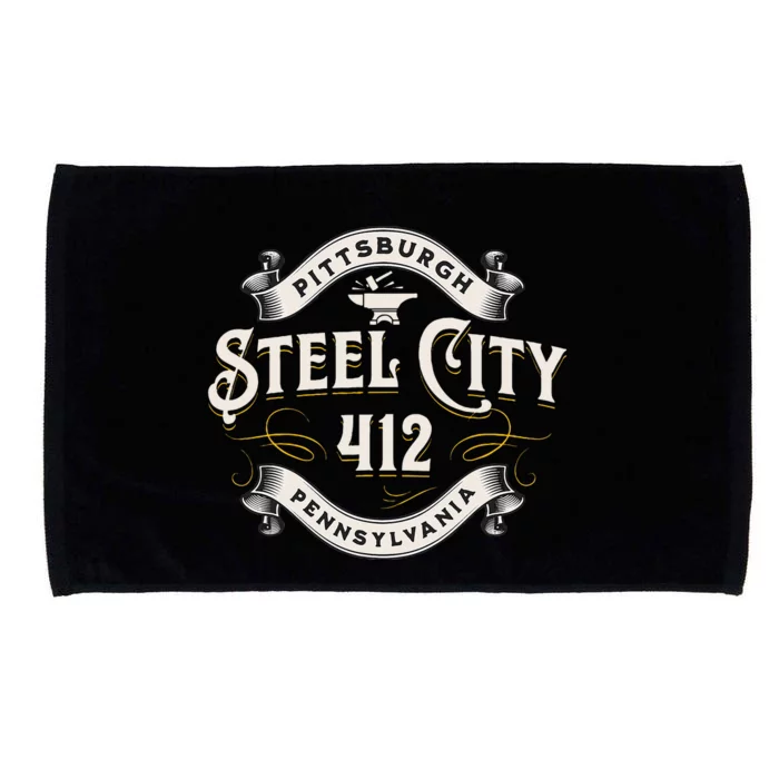 Pittsburgh Pennsylvania Steel City 412 Home Microfiber Hand Towel