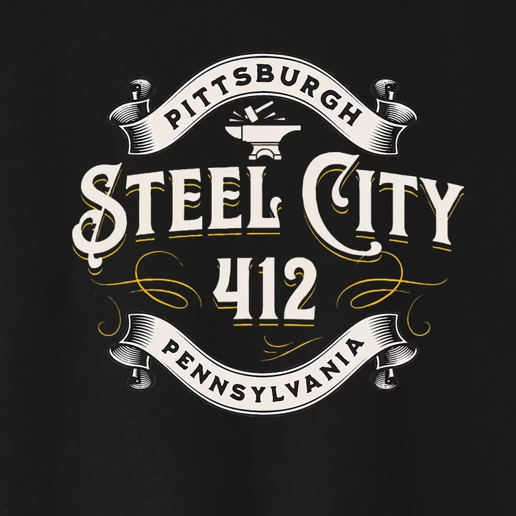 Pittsburgh Pennsylvania Steel City 412 Home Women's Crop Top Tee