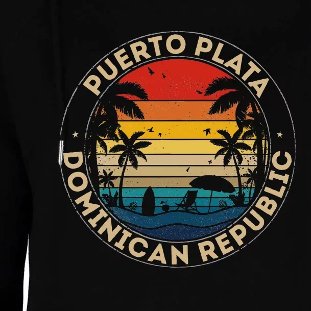 Puerto Plata Souvenir Dominican Republic Reminder Womens Funnel Neck Pullover Hood