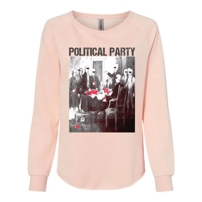 Political Party Shades & Red Cups Funny Political Womens California Wash Sweatshirt