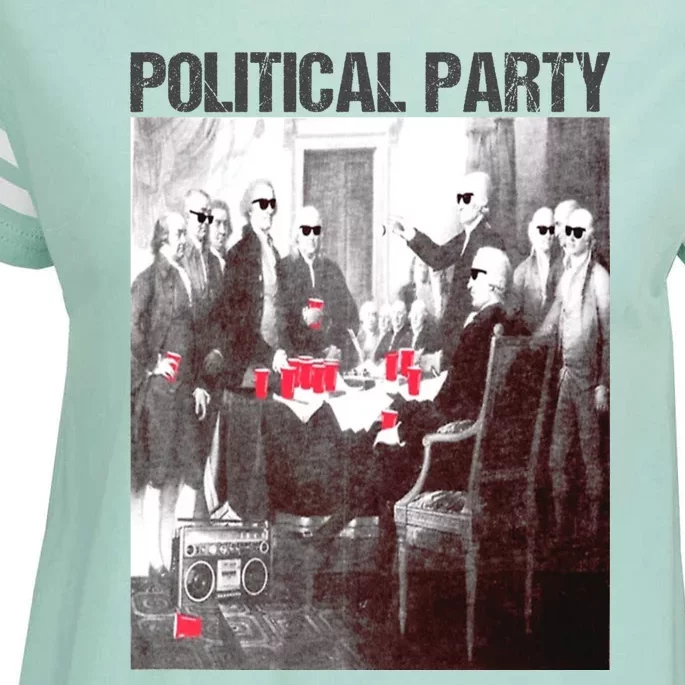 Political Party Shades & Red Cups Funny Political Enza Ladies Jersey Football T-Shirt