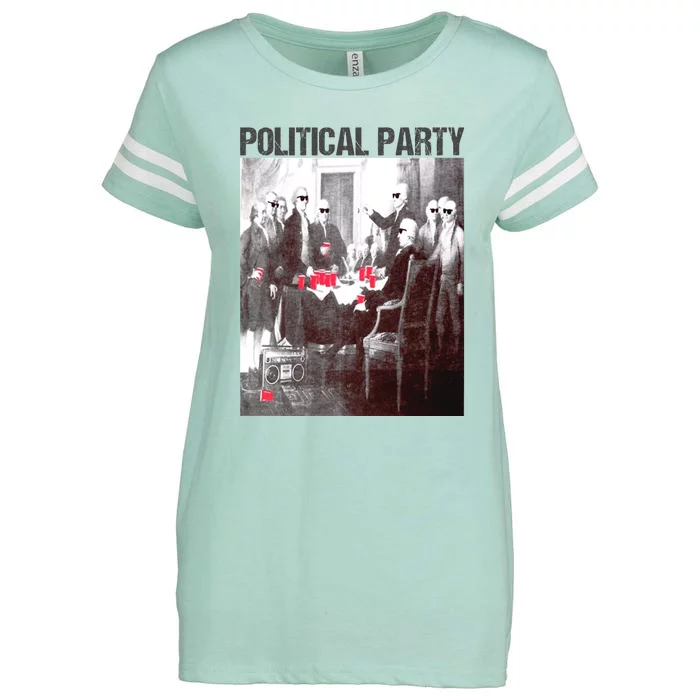 Political Party Shades & Red Cups Funny Political Enza Ladies Jersey Football T-Shirt